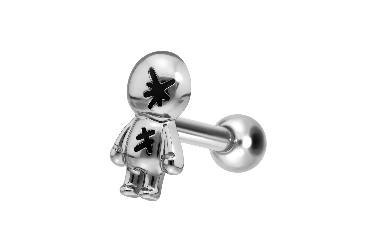 Titan Ohrpiercing mit Innengewinde PUPPE
